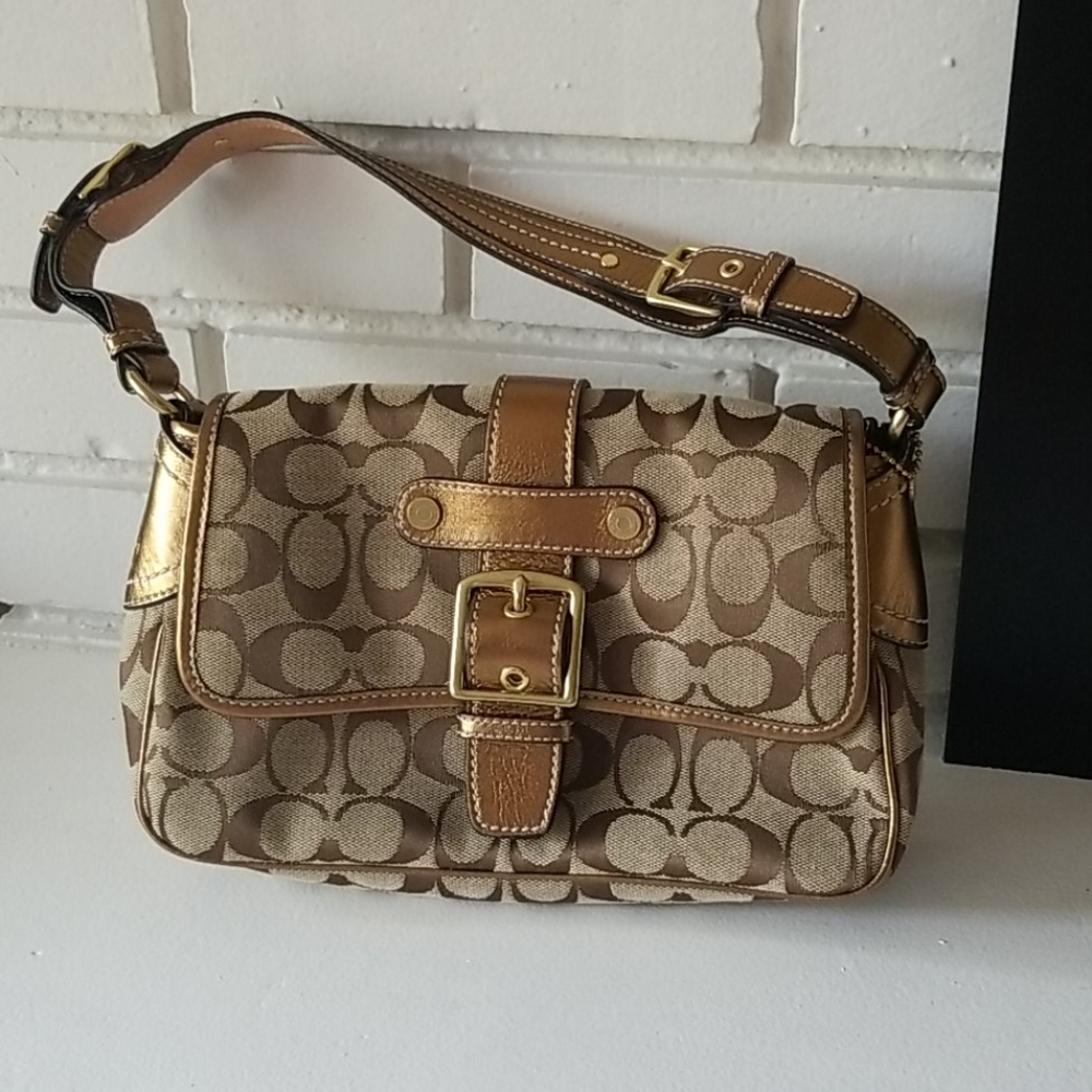 Authentic Coach handbag gold